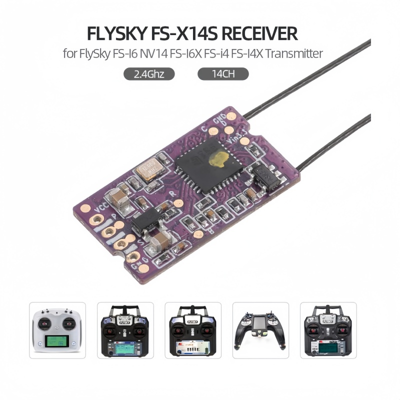 Flysky FS-X14S Ontvanger 14CH  - Drone Racing Antenna recensie en prijs