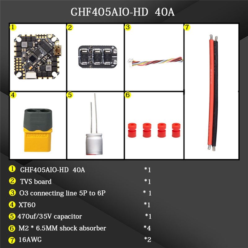 ABTI-GHF405AIO-HD 40A AIO Flig - Drone Racing Flight Controller recensie en prijs