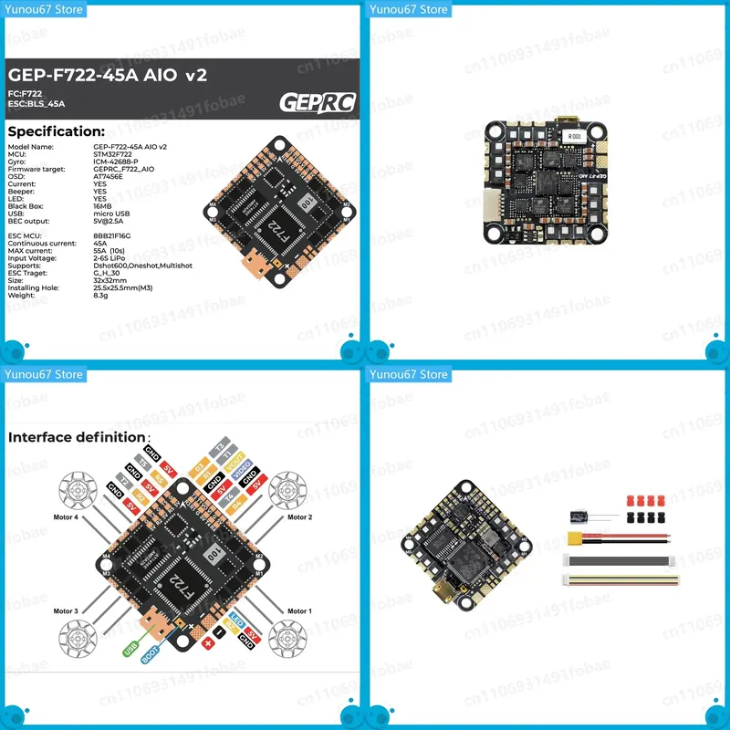 Voor GEPRC GEP-F722-45A AIO V2 - Drone Racing Flight Controller recensie en prijs